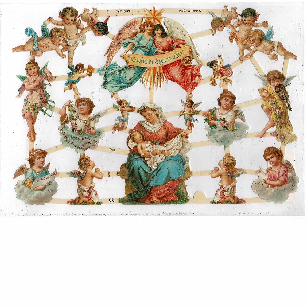 EF 7229 Mary Holding Jesus angels glitter.jpg