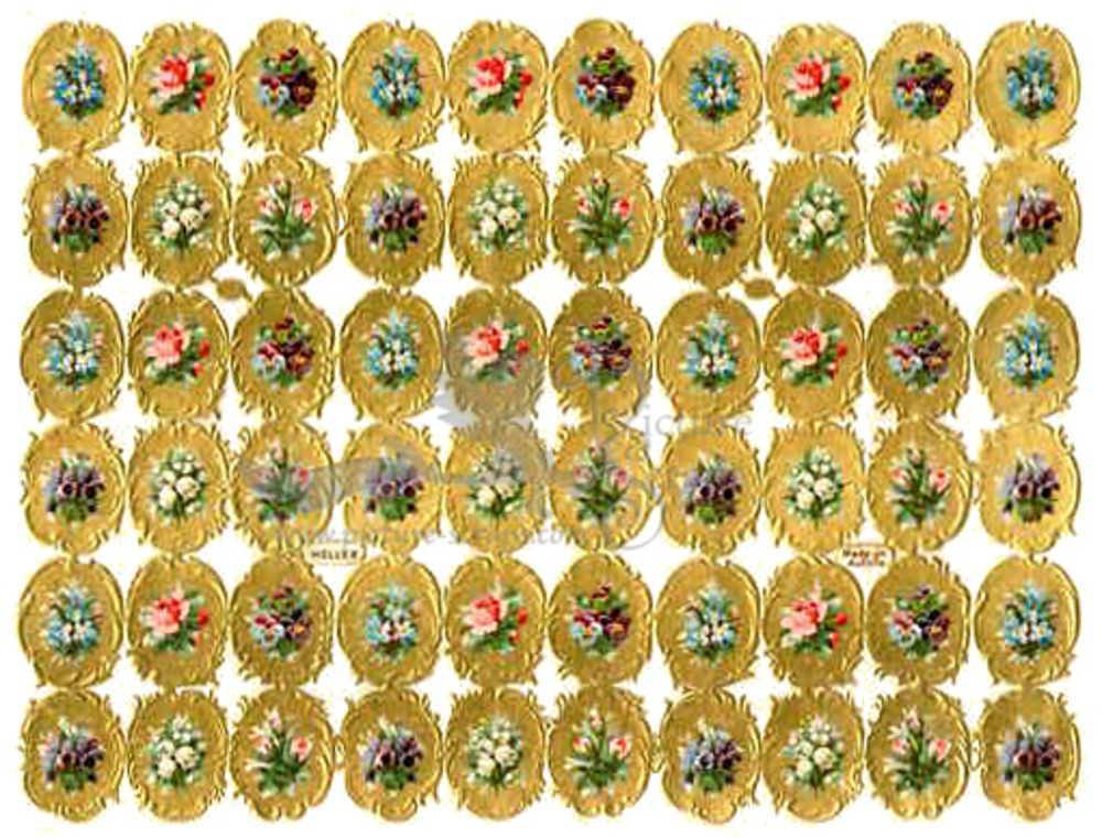 Heller 100a flowers in gold ovals 21x16 cm.jpg