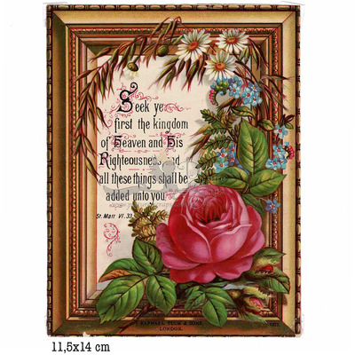 R.Tuck 1971 Frame for waldecoration with saying and rose.jpg