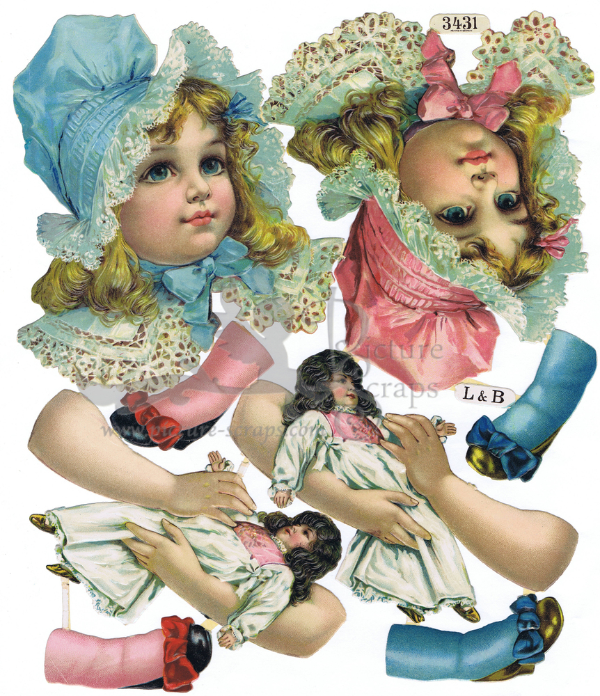 L&B 3431 paper dolls girls with bonnet28 x 32 cm.jpg