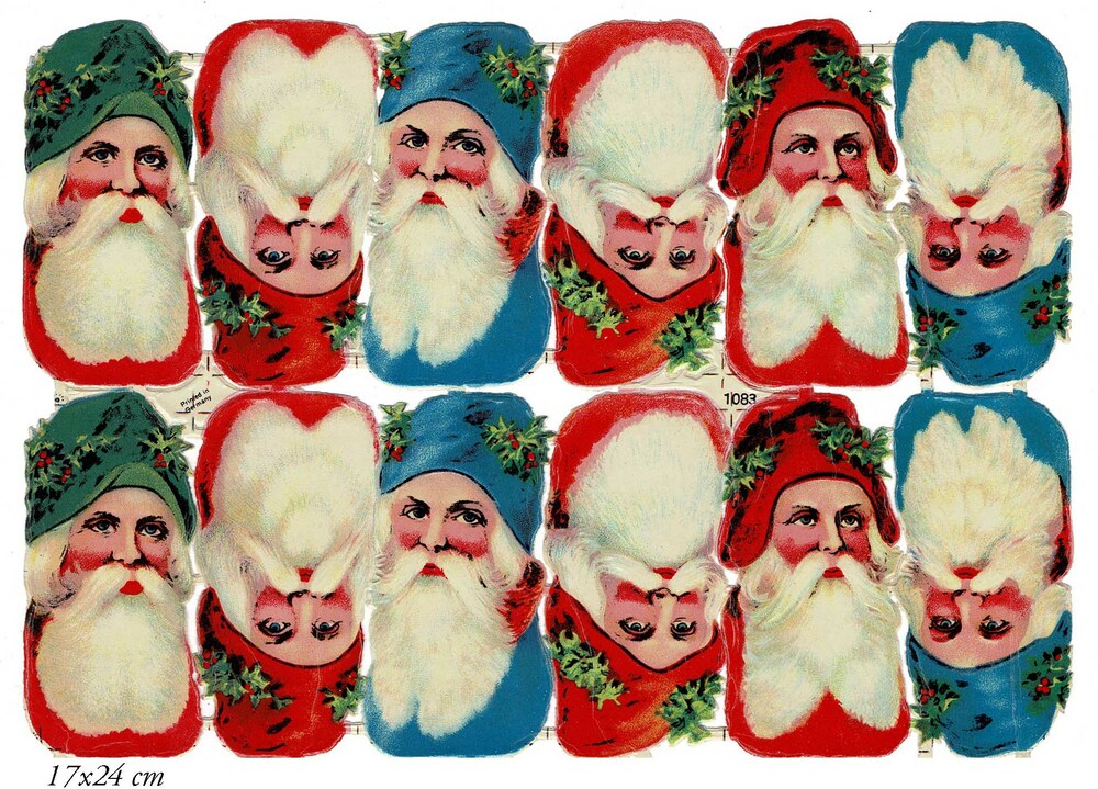 Printed in Germany 1083 half santa heads .JPG